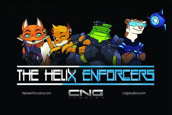 The Helix Enforcers team (Fox, Squirrel, Iguana and Ferret)